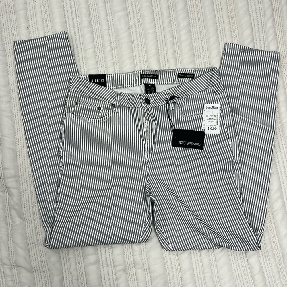 Stripped Skinny Pants
